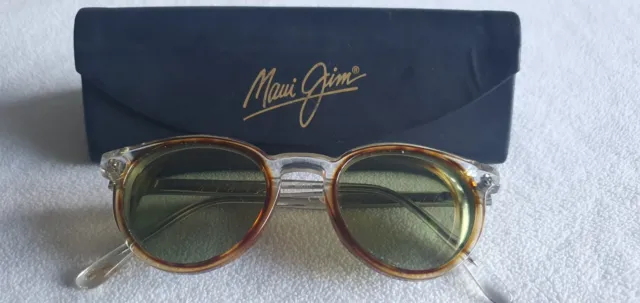Maui Jim acetate glasses frames. MJO-2209-05W. Crystal / Brown. With case.