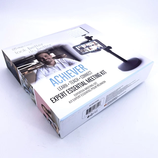 Digipower Achiever - Video Call Kit, 60 LED Light, Stand & Phone Holder - Black