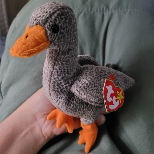TY BEANIE BABY 1999 HONKS the Goose avec étiquettes animal en peluche