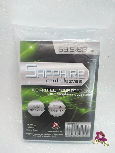BUSTINE SLEEVES SAPPHIRE STANDARD 63,5x88 Green Protettive per
