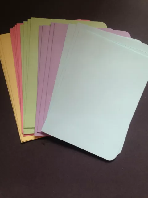 20 Blank Pastel 80 gsm paper inserts for A6 cards - All Occasions