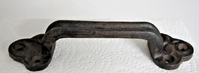 Cast Iron Gate Door Pull Extra Large Handle Country Primitive Farm Rustic Barn 2