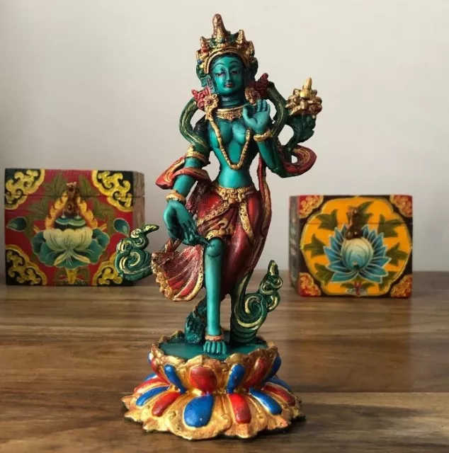 Dancing Tara Statue | Green Tara varada mudra