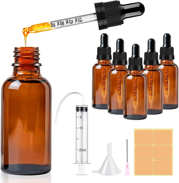 Sala Braunglasflasche DIN 18 – 10 Ml Pipettenflasche, Mit Tropfpipette, PP-Kappe, Gummisauger – Für Labor & Chemie