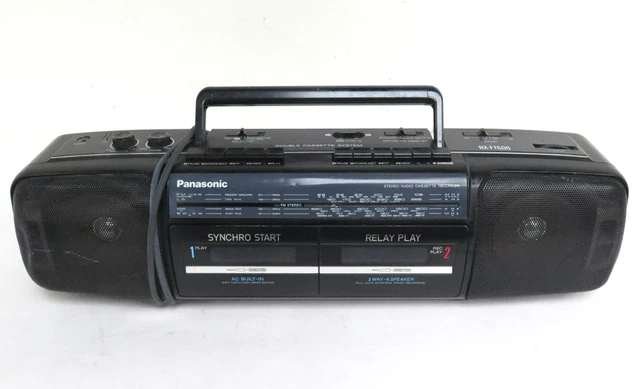 Rt500 Rx Recorder PANASONIC RX-FT500 BLACK Stereo Radio Twin Cassette Recorder Boombox ...