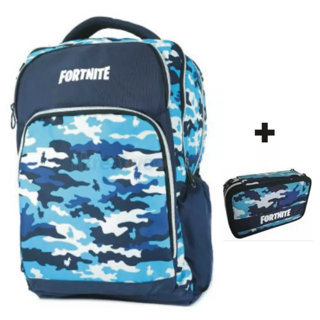 Zaino Organizzato Fortnite Camo by Panini + Astuccio 3 cerniere OMAGGIO