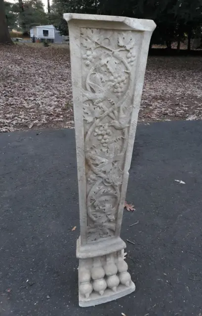 Antique Marble Pedestal Base Plinth Sculpture Column Architectural Salvage