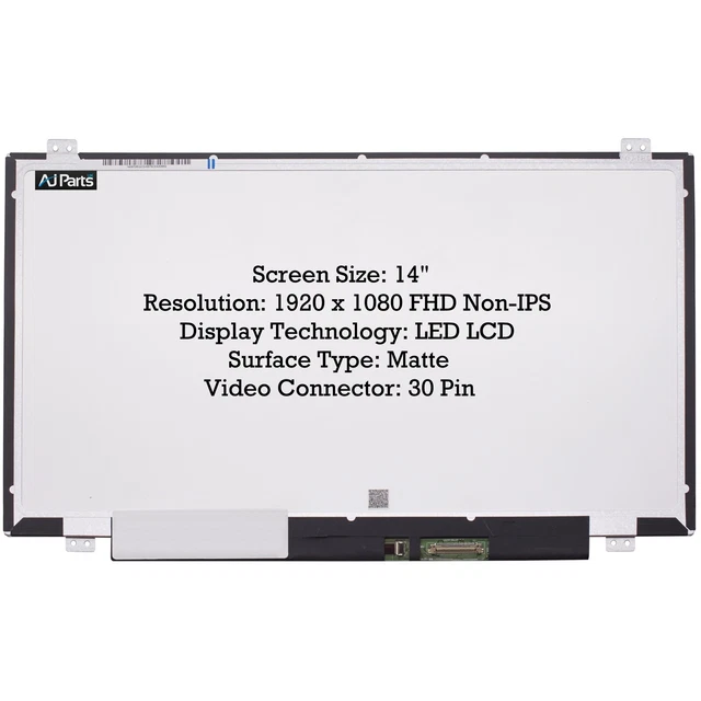 Neu 14,0" Led Fhd Tn Display Bildschirm Panel Matte Ag Wie Boe Nt140Fhm-N42 Nicht-Ips