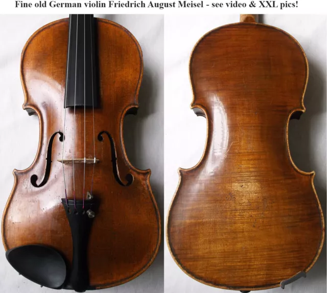 OLD GERMAN VIOLIN F. A. MEISEL 1880 - see video ANTIQUE MASTER バイオリン скрипка 215