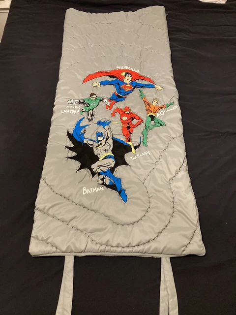 Justice League DC Comics Pottery Barn Kids Sleeping Bag Vintage Style Batman Justice League DC Comics Pottery Barn Kids Sleeping Bag Vintage Style Batman