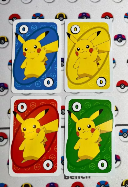 Pikachu  UNO Pokemon  Japanese Playing Card Game TCG Set of four