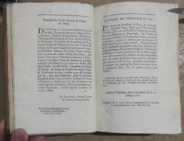 Jacques Biroat Sermons Pour Tous Les Jours De Caresme 1668 Eo T.2 Christianisme 3