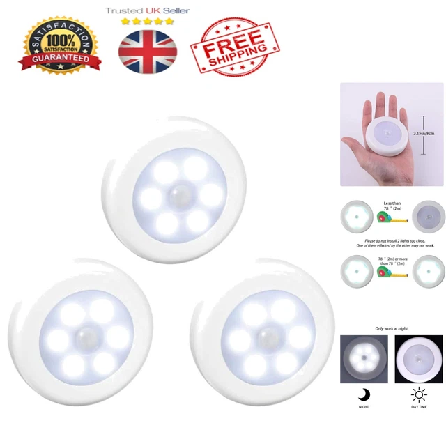 Wireless Sensor Images 3-PACK WIRELESS MOTION Sensor LED Cabinet Lights - Elegant Nightlight ...
