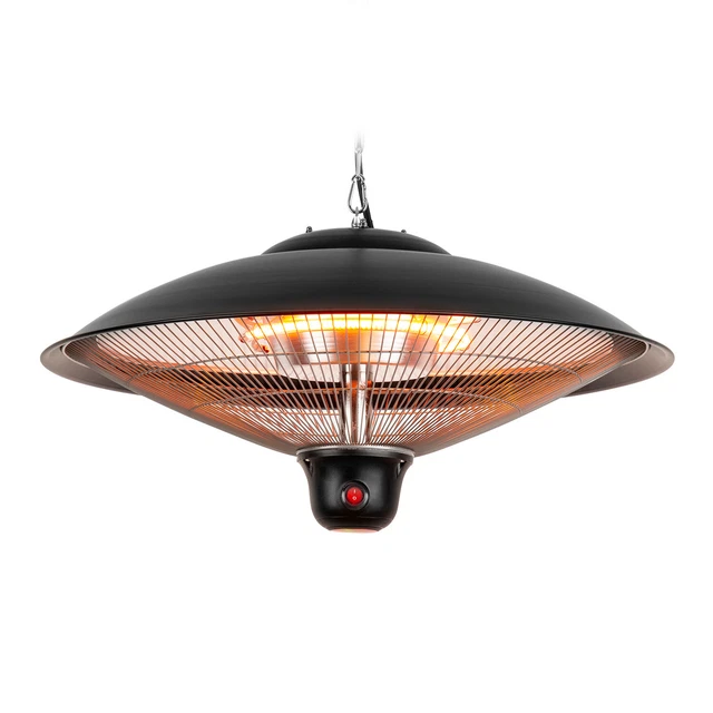 Deckenheizstrahler Infrarot Heizstrahler Terrasse Lampe 2000W elektrisch Schwarz