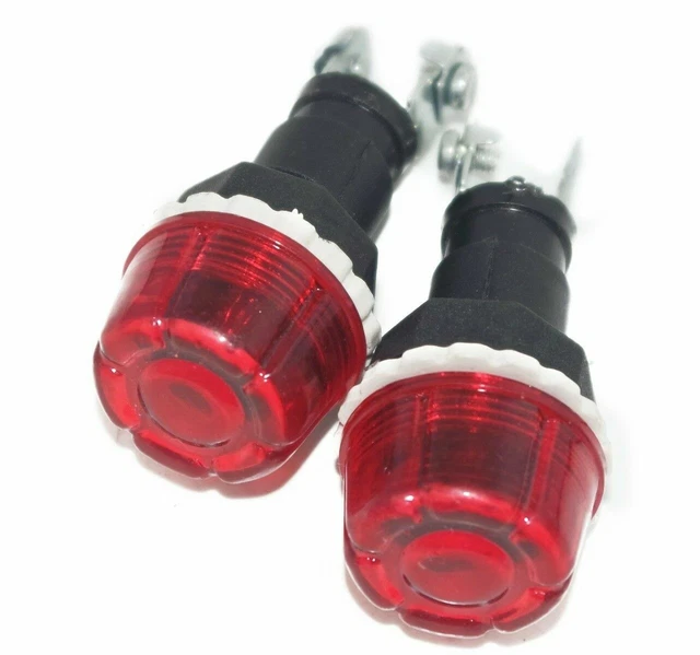 Lot De 10 Voyants Lumineux LED Métal 6mm 12V Jaune - Indicateurs Tableau De Bord
