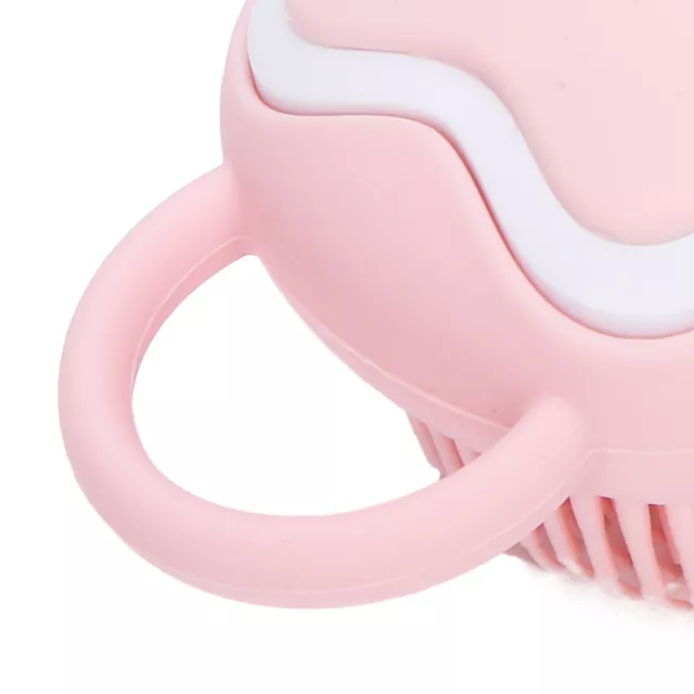 Cute Cat Paw Shaped Bath Brush Silicone Baby Shower Brush Rose 3