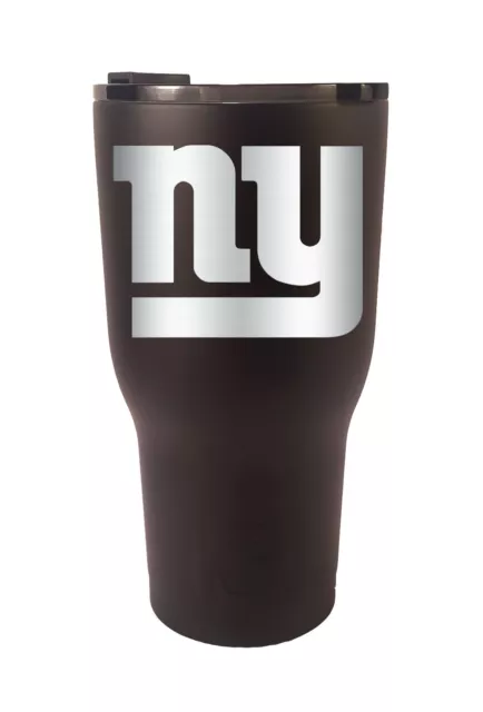 New York Giants RTIC Laser Engraved 20 or 30 oz. Black Tumbler