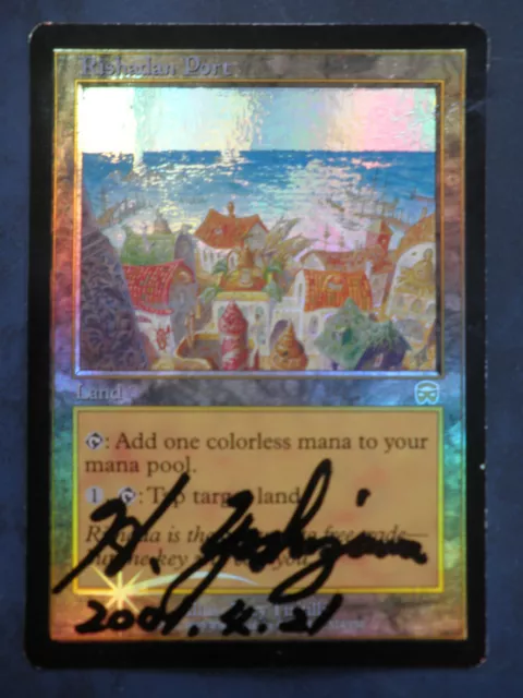 mtg magic rishadan port FOIL ENGLISH mercadian masques de mercadia masks SIGNED