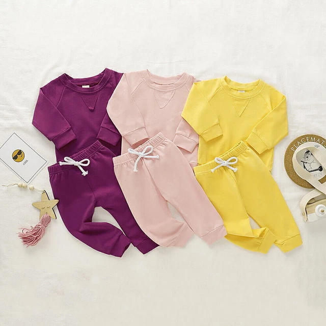 2 pz felpa vestiti bambine bambini bambini vestiti top pantaloni abiti tuta 5