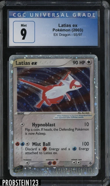 2003 Pokemon EX Dragon #93 Latias ex - Holo CGC 9 MINT