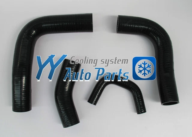 SILICONE RADIATOR HOSES For Toyota Landcruiser 80 SERIES 3F Black $46. ...
