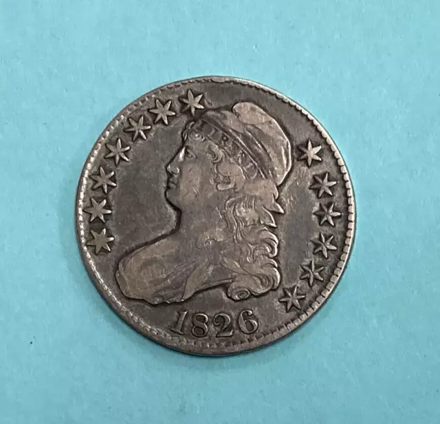 1826 Capped Bust Half Dollar ~ Old United States Silver Coin