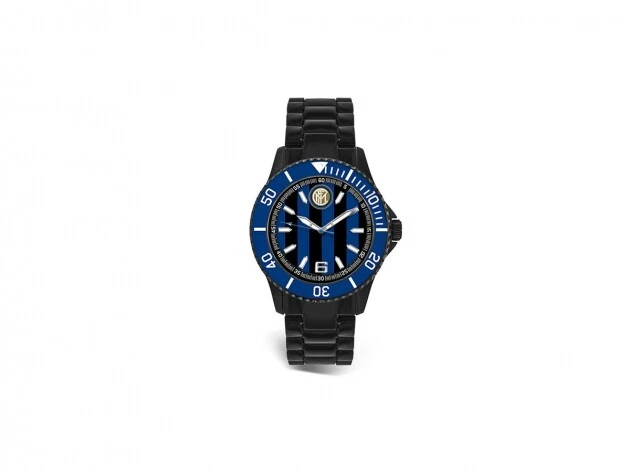 Orologio Da Polso Fc Inter Ufficiale Neroazzurro Ghiera Blu Con Strisce E Stemma