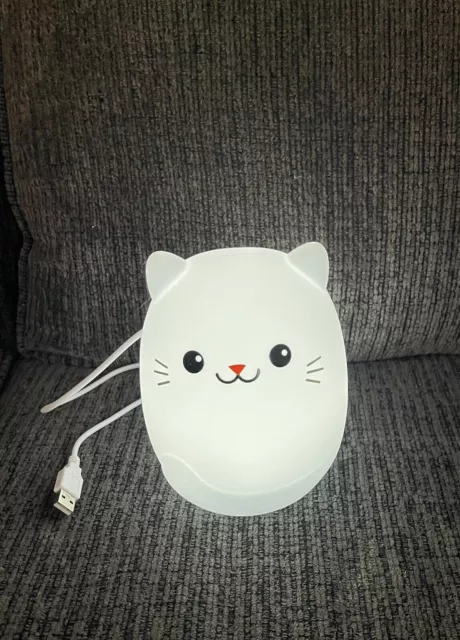 LUMIPETS White Cat Kitty Glows Night Light *NO REMOTE*