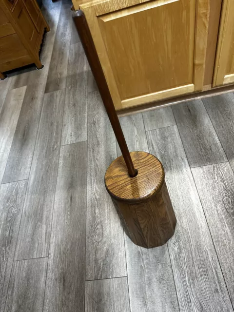 Old 34” Oak Primitive Wood Wooden Butter Churn Country handmade Mint condition