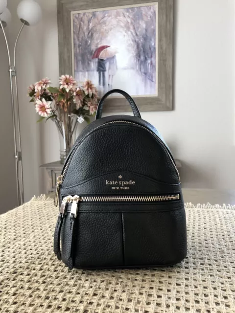 KATE SPADE KARINA MINI CONVERTIBLE BACKPACK TOTE LEATHER BAG In BLACK $329  $ - PicClick