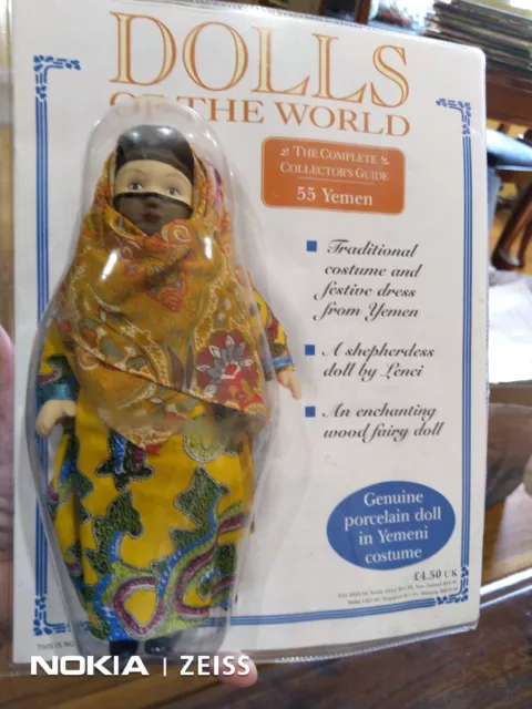 Dolls of the World YEMEN Porcelain DOLL Yemeni Traditional Costume +Magazine #55