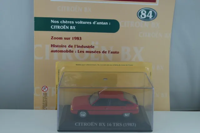 Nos Chères Voitures D'antan. Ixo Altaya. N°84 Citroën Bx 16 Trs 1983
