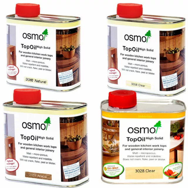 Huile de dessus de travail de cuisine Osmo - 3058, 3028,3068 ou 3061-0,5 ltr boîte