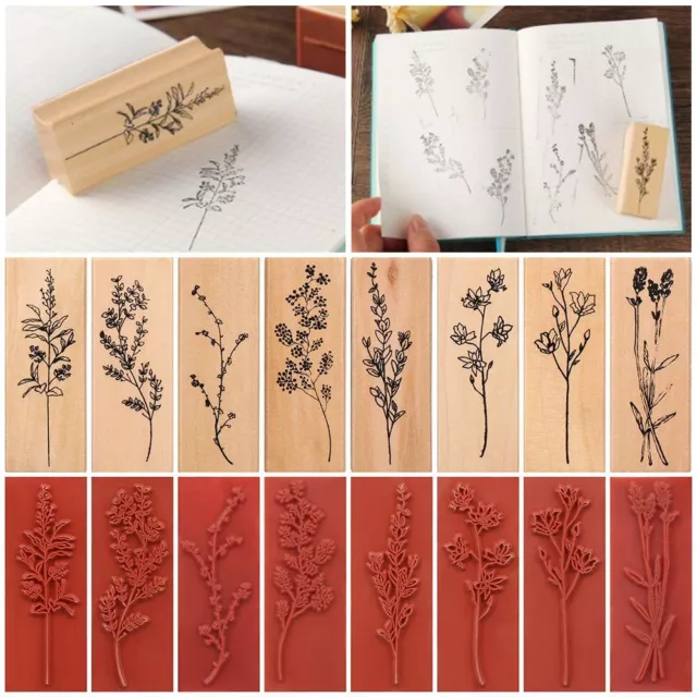 Arts standard stamp Scrapbooking Vintage grass plants DIY wooden rubber stamps