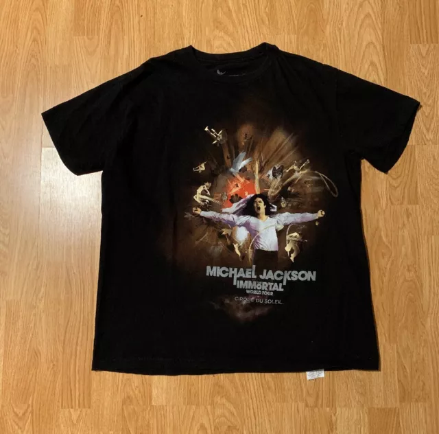Michael Jackson The Immortal World Tour By Cirque Du Soleil T-Shirt Size XL