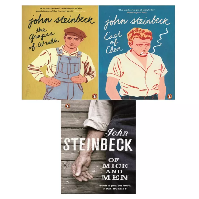 Penguin Modern & Red Classics Series Mr John Steinbeck 3 Books Collection Set PB