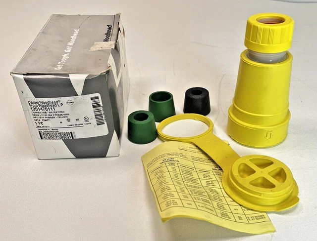Daniel Woodhead 29W77 Watertite Connector Female Neotex Rubber Yellow