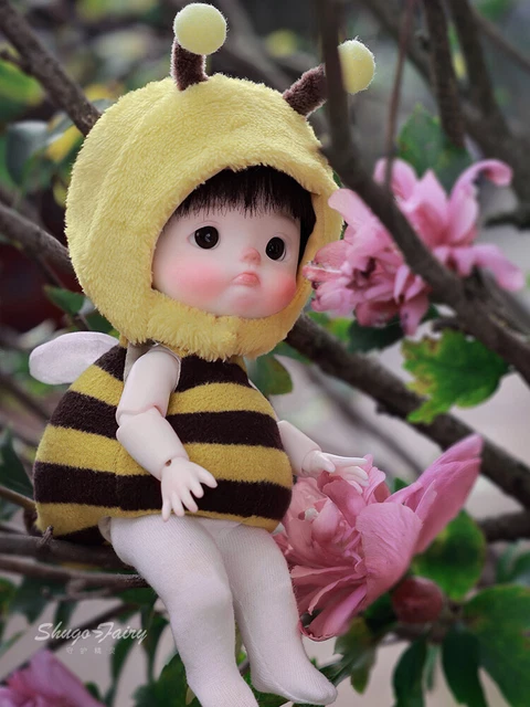 1/8 BJD Doll SD Cute Mini Resin Ball Jointed Eyes Face Makeup Clothes Girls GIFT