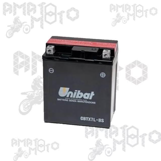 Batterie Moto Scooter Unibat CBTX7L-BS=YTX7L-BS A Trousseau 6AH 12V