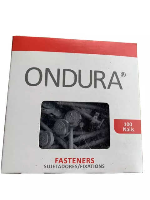 Gray Ondura 3” Fastener Nails. Lot Of 6 Boxes (100 Ea.) 600 Total. Fast Priority