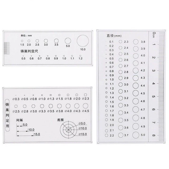 Micrometer Inspection Ruler Surface Pore Test Card Calibration Point Gauge