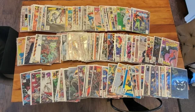 Bulk Lot - 136 Comic Books, Marvel, DC, Spider-Man, X-Men, Batman, Spawn, Etc