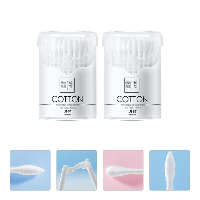 Bastoncillos de algodón limpiador doméstico Baby White algodón aspirable natural