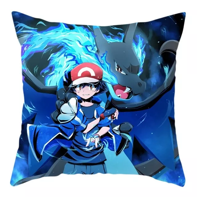 45X45CM ASH CHARIZARD X Cushion Cover Cartoon Anime Pillowcase