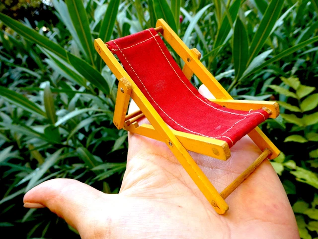 Chaise en paille et transat vintage pour poupées - Jeux & Jouets