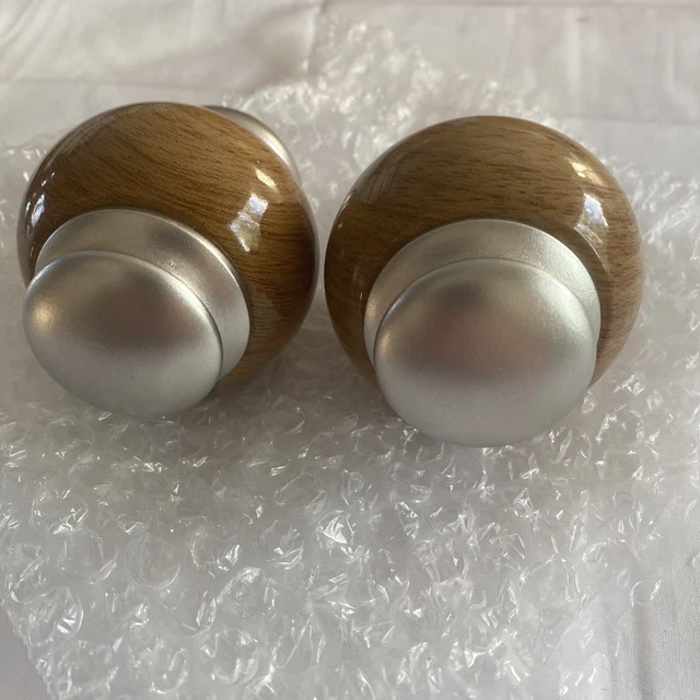 Rod Desyne DF10-25-5 Set of 2 Curtain Rod Finials New Satin Nickel