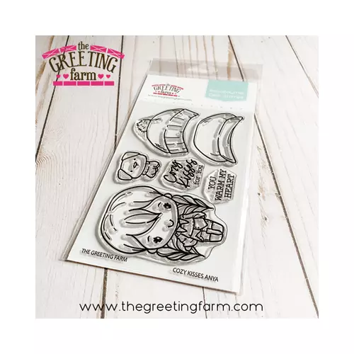 COZY KISSES ANYA-The Greeting Farm Clear Photopolymer Stamp-Stamping Craft-Hats