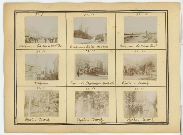 France, Avignon, Lyon, Chalo-Saint-Mars, diverses vues des cités  vintage silver