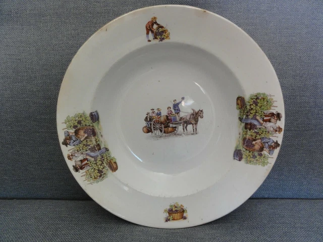 ANCIEN PLAT FAIENCE du Nord. XIXème. Antique ceramic plate charger Delft style EUR 69,00