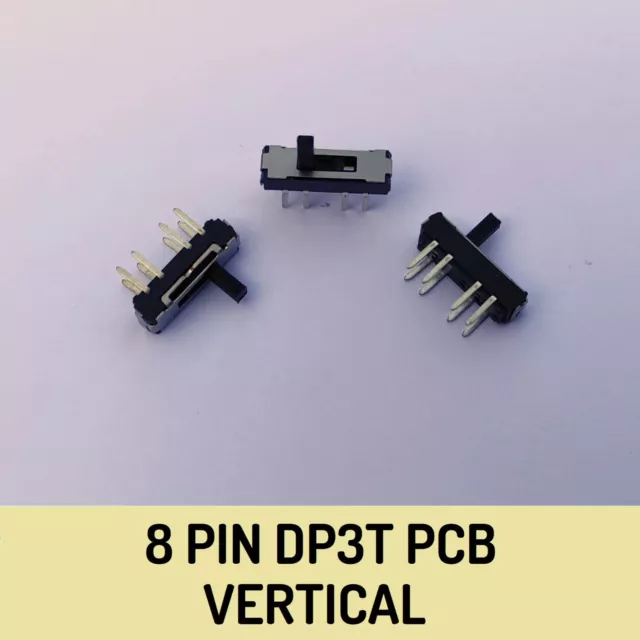 8 PIN PCB DP3T Vertical Micro Slide Switch - x3